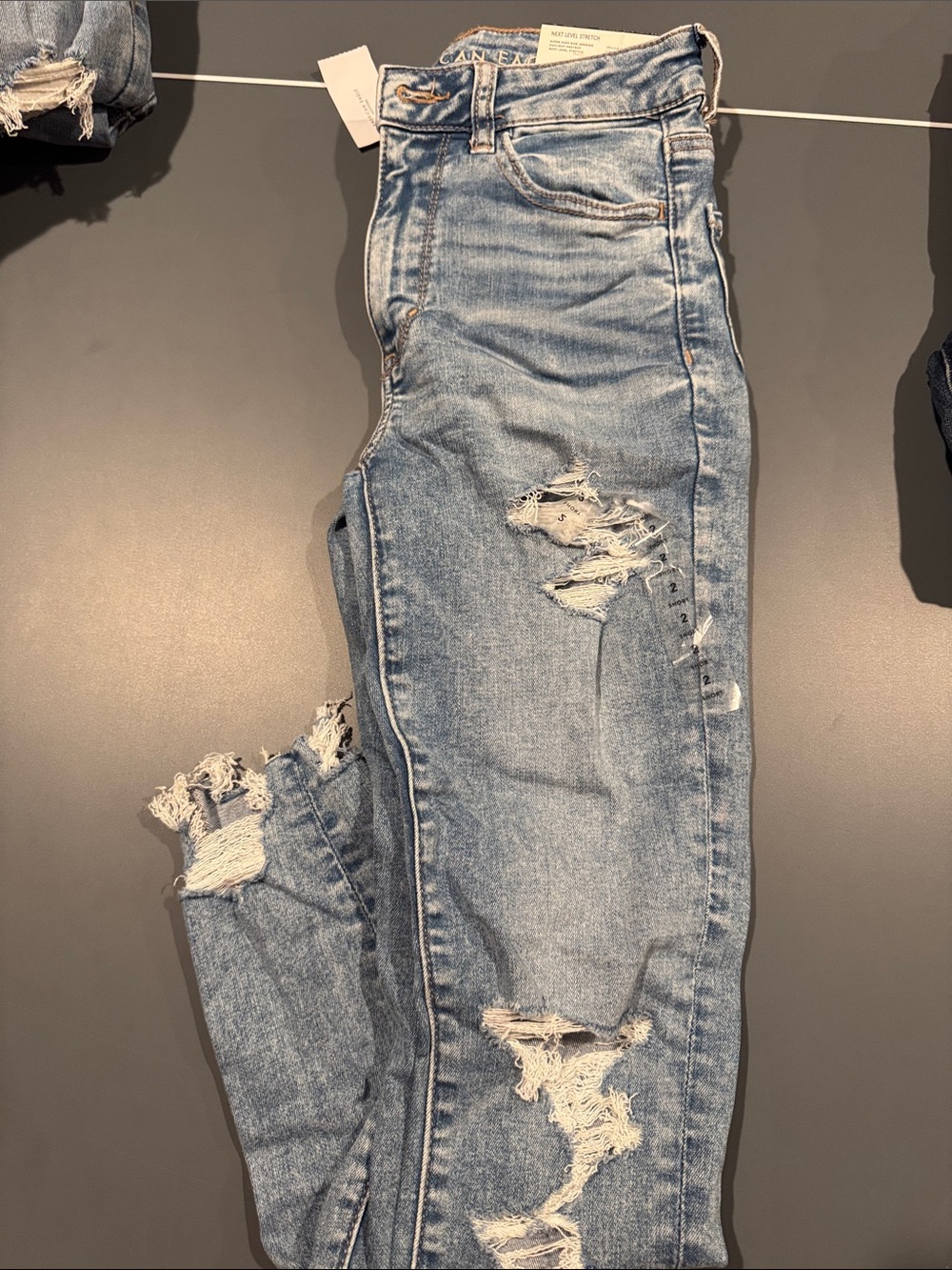 Women's Light Blue Distressed Skinny Jeans